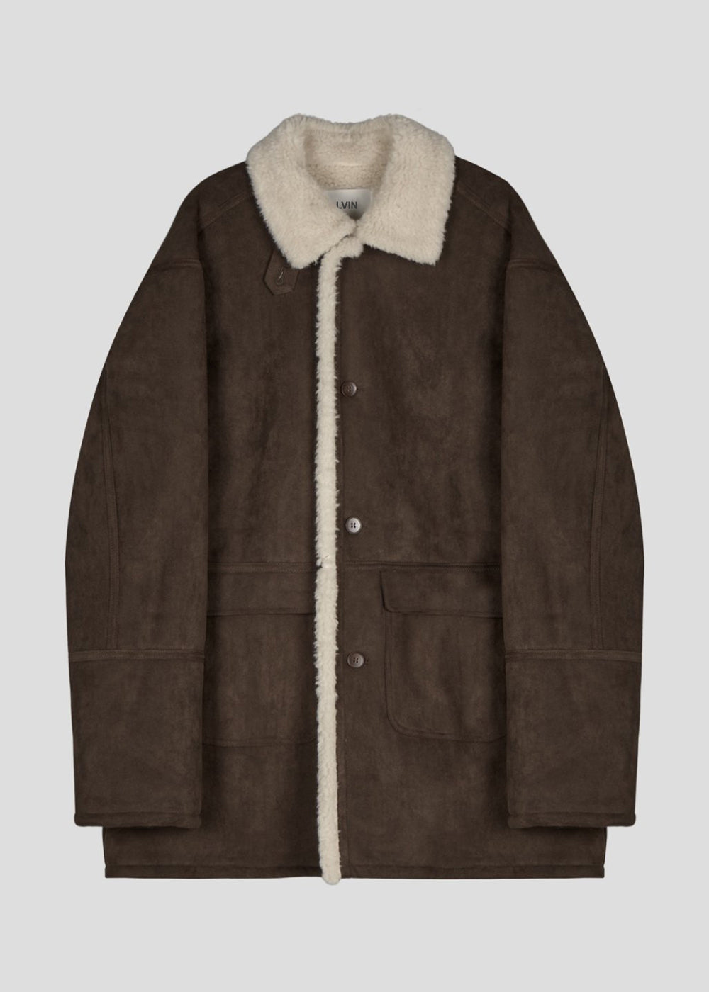 MID-LONG MUSTANG COAT_BROWN