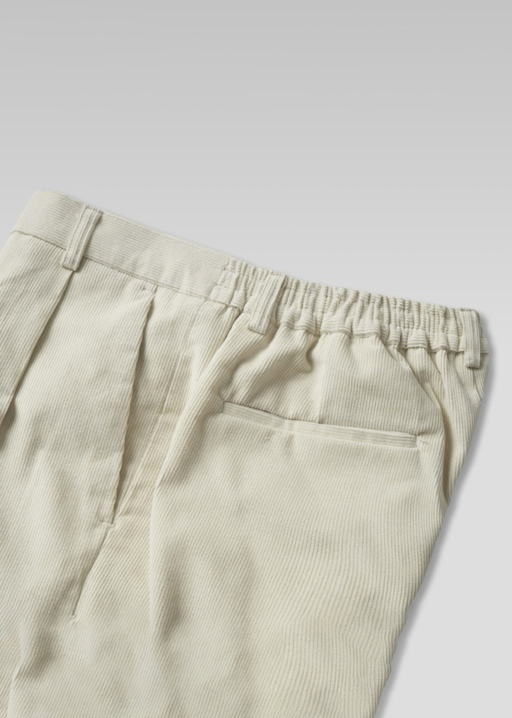 BROOKFIELD CORDUROY ONE TUCK PANTS_CREAM