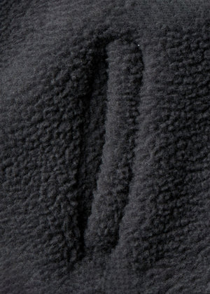 NATURAL SHEARLING BUTTON JACKET_CHARCOAL