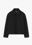 PLACKET BUTTON JACKET_BLACK