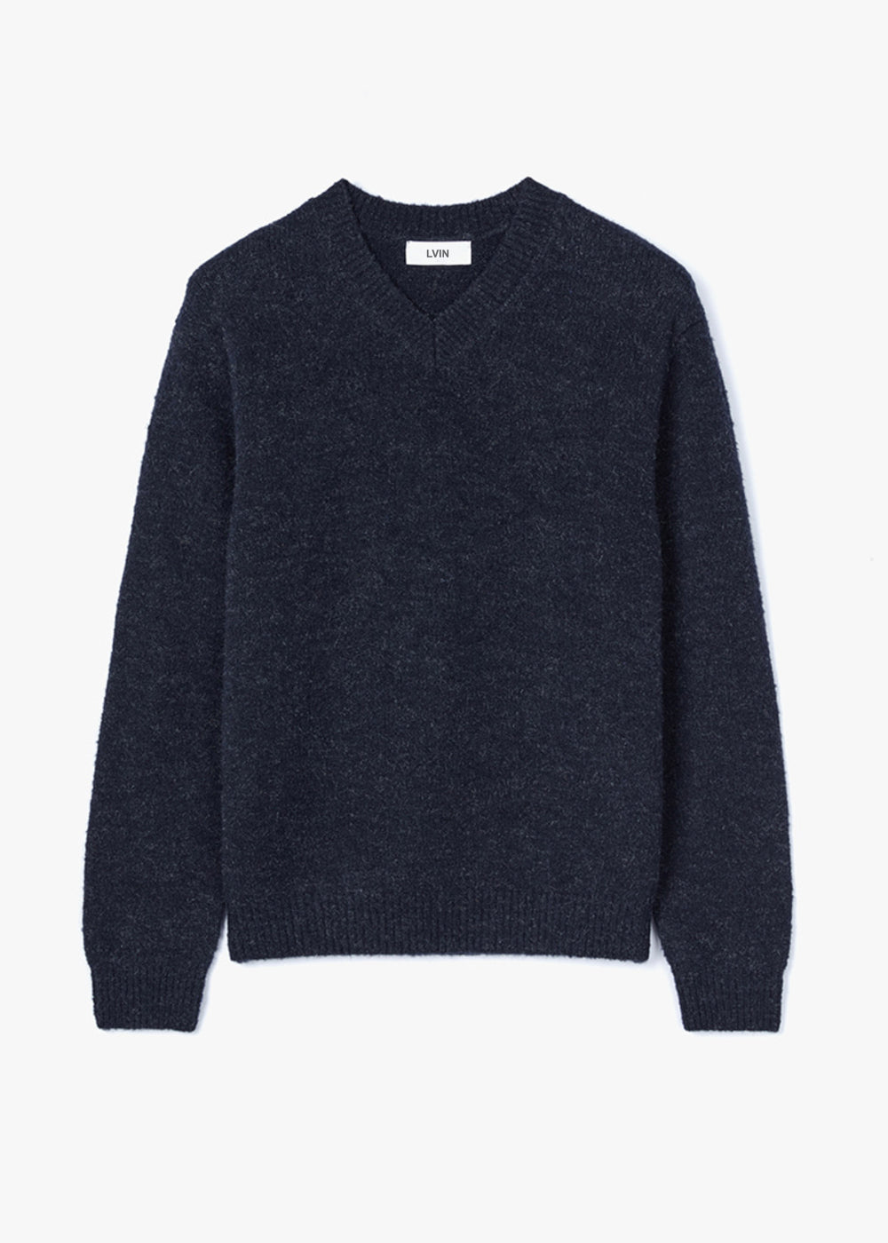 FINE WOOL V NECK SWEATER_NAVY