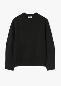 WOOL COMB-PATTERN SWEATER_BLACK