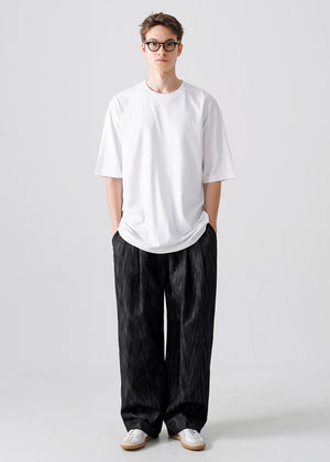 SLUB DENIM BALLOON PANTS_BLACK