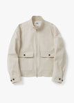 STAND COLLAR OUTPOCKET JACKET_IVORY