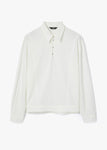 SIDE ZIPPER POINTED SHIRT TOP_IVORY