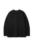 DOUBLE COTTON LONG SLEEVE T_BLACK