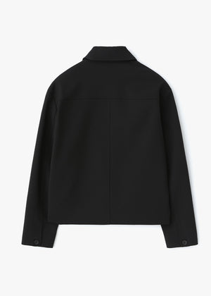 PLACKET BUTTON JACKET_BLACK