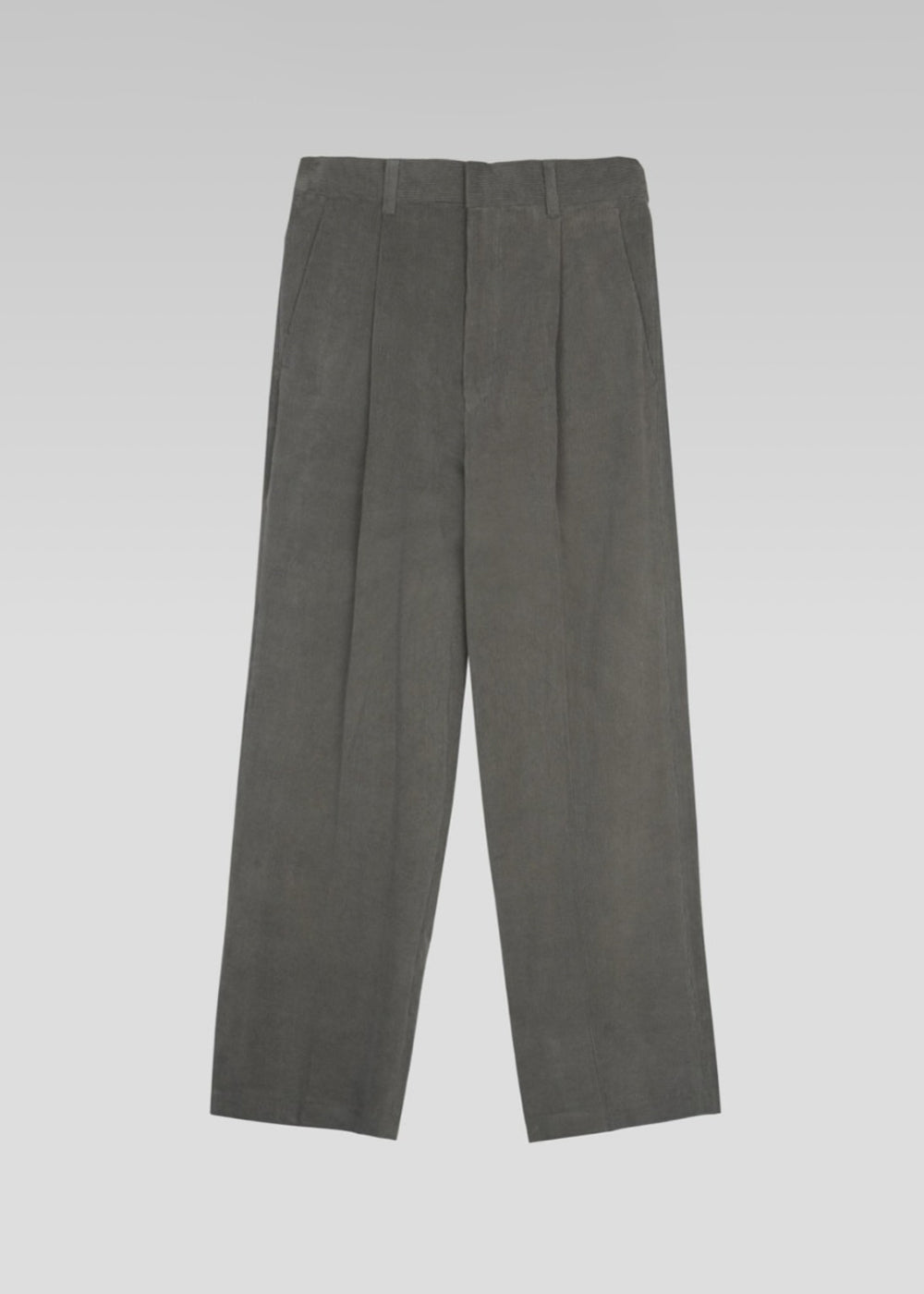 BROOKFIELD CORDUROY ONE TUCK PANTS_CHARCOAL