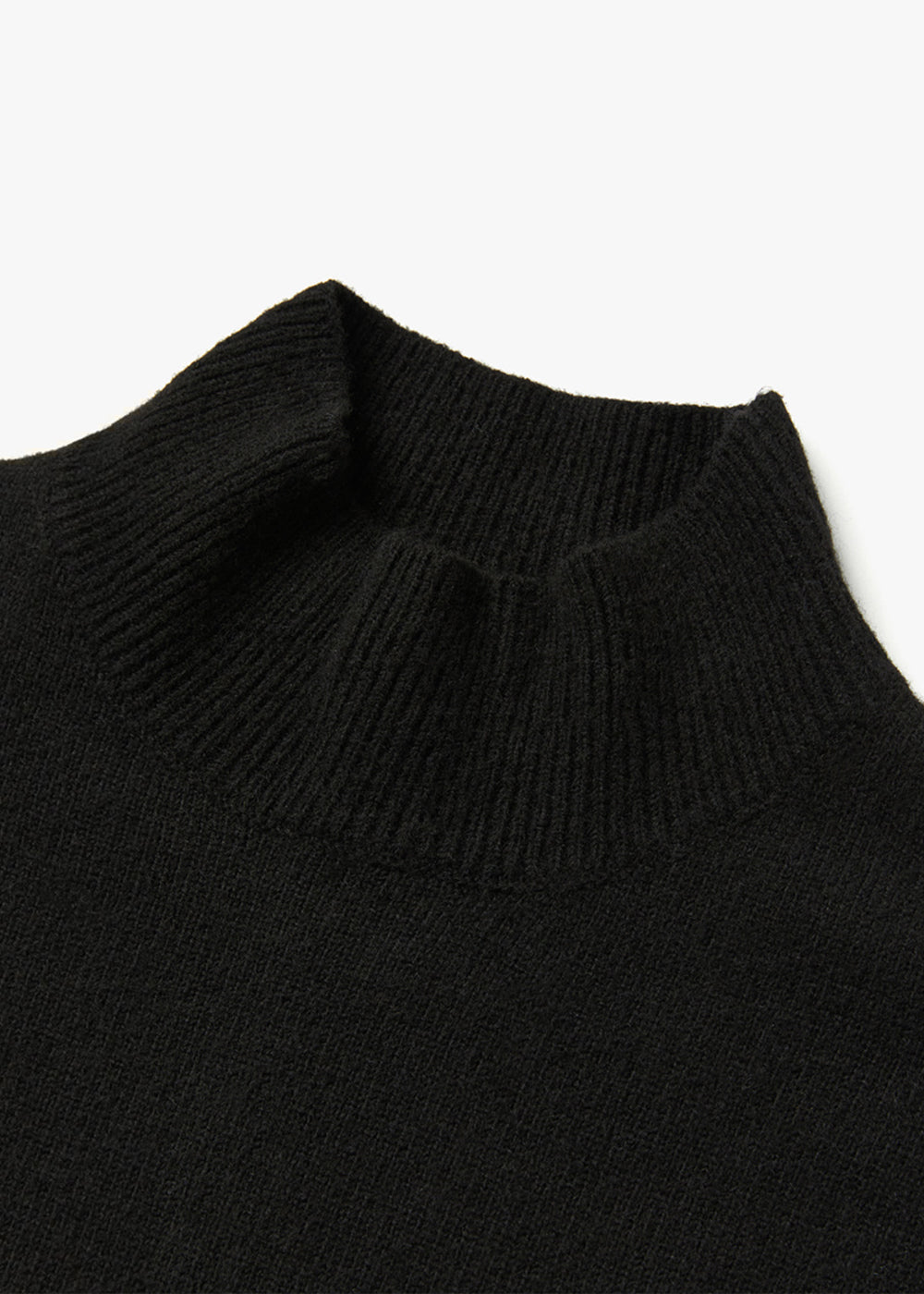 WOOL HALF-NECK SWAETER_BLACK