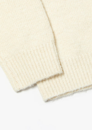 FINE WOOL V NECK SWEATER_IVORY