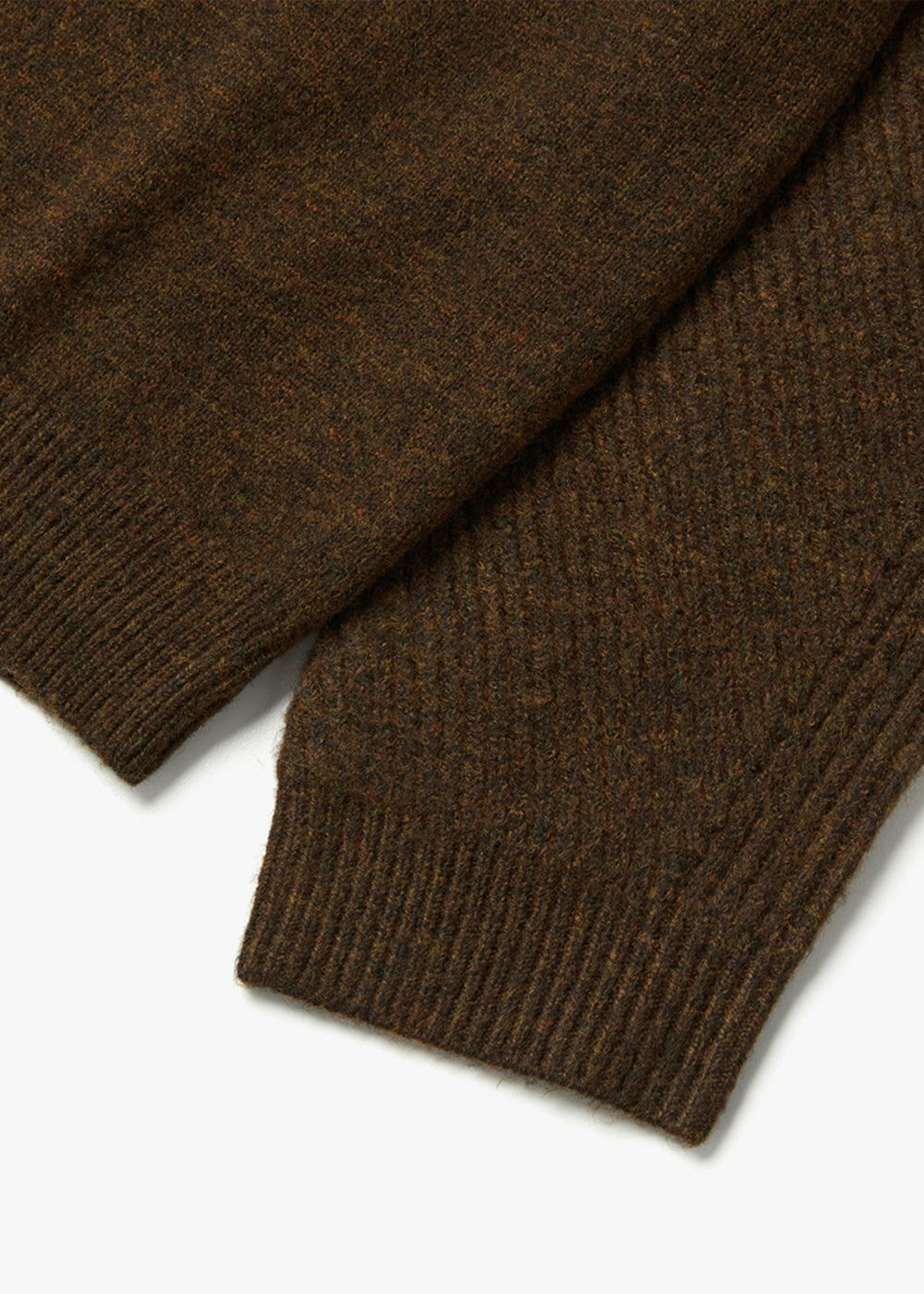 WOOL COMB-PATTERN SWEATER_BROWN