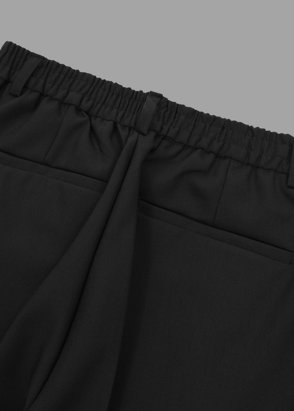 WIDE PIN TUCK SPAN PANTS_BLACK