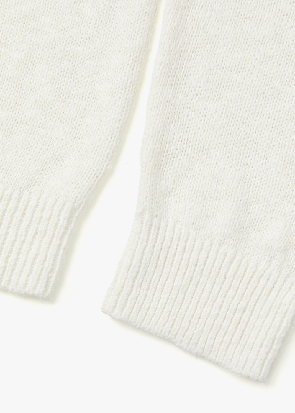 PIN-TUCK COTTON SWEATER_IVORY