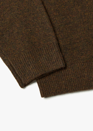 WOOL HALF-NECK SWAETER_BROWN