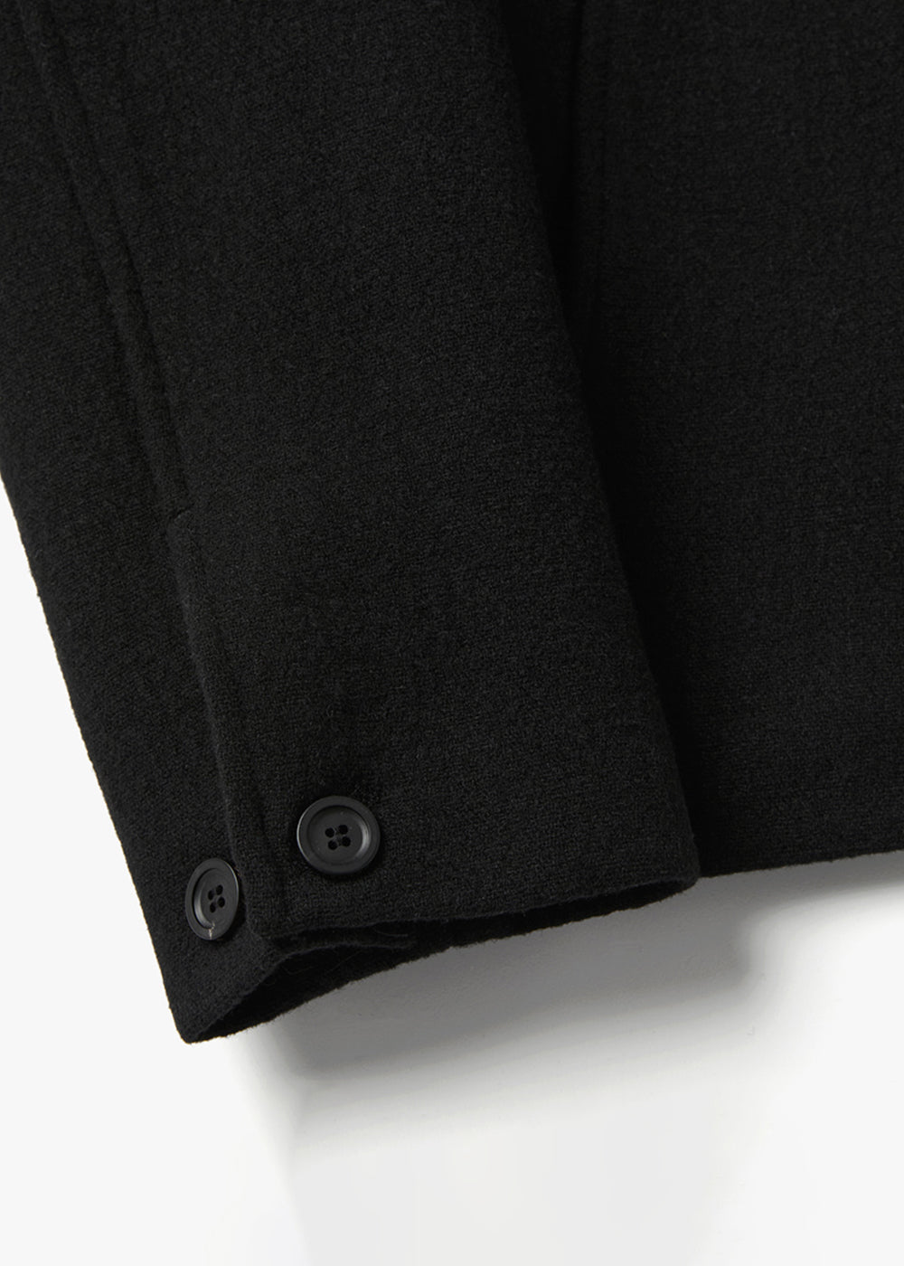 WOOL PLACKET JACKET_BLACK