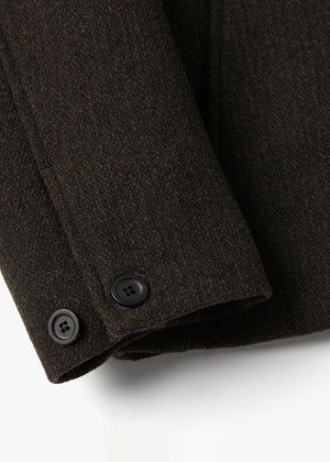 WOOL PLACKET JACKET_BROWN