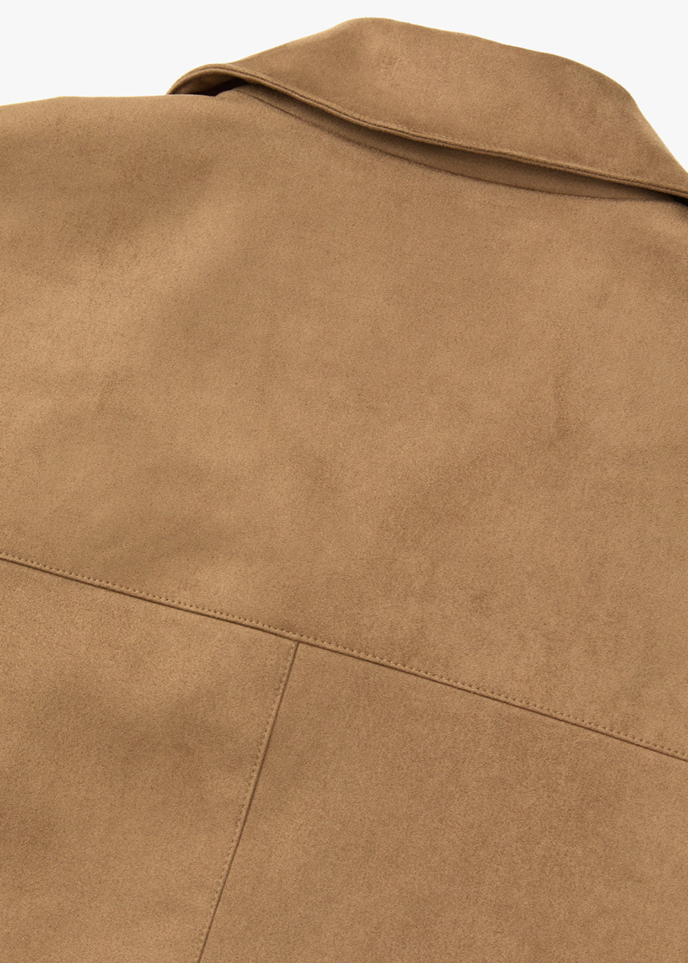SUEDE STRAP POINT JACKET_BROWN