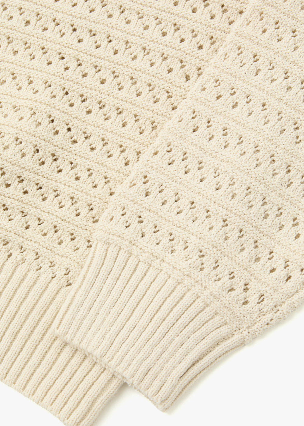 EYELET KNITTED SWEATER_IVORY – LE VIN