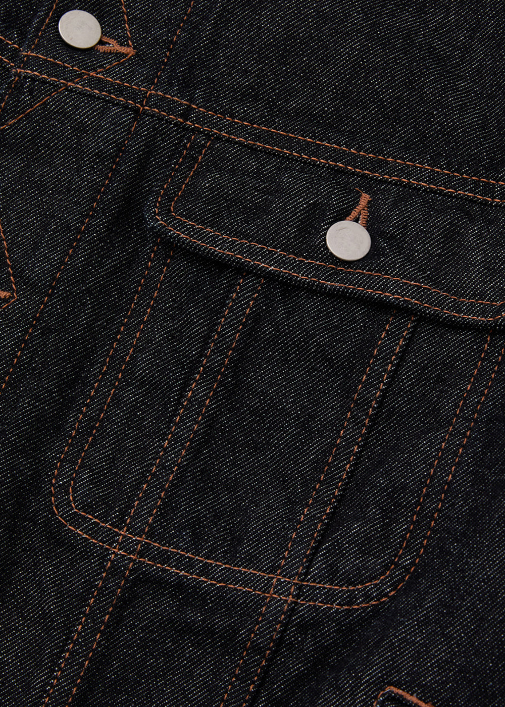 DENIM STITCH POINTED JACKET_NAVY