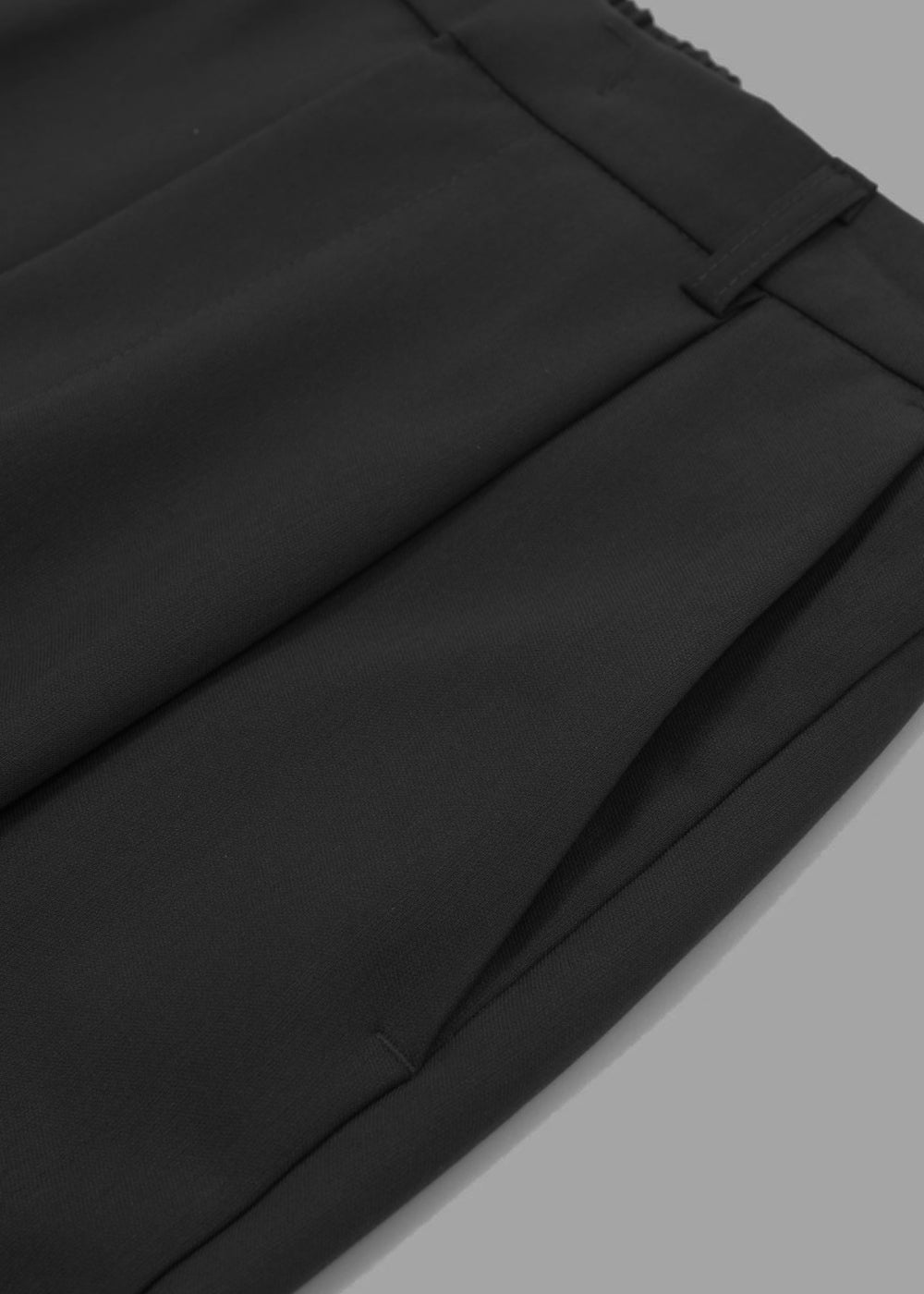 WIDE PIN TUCK SPAN PANTS_BLACK