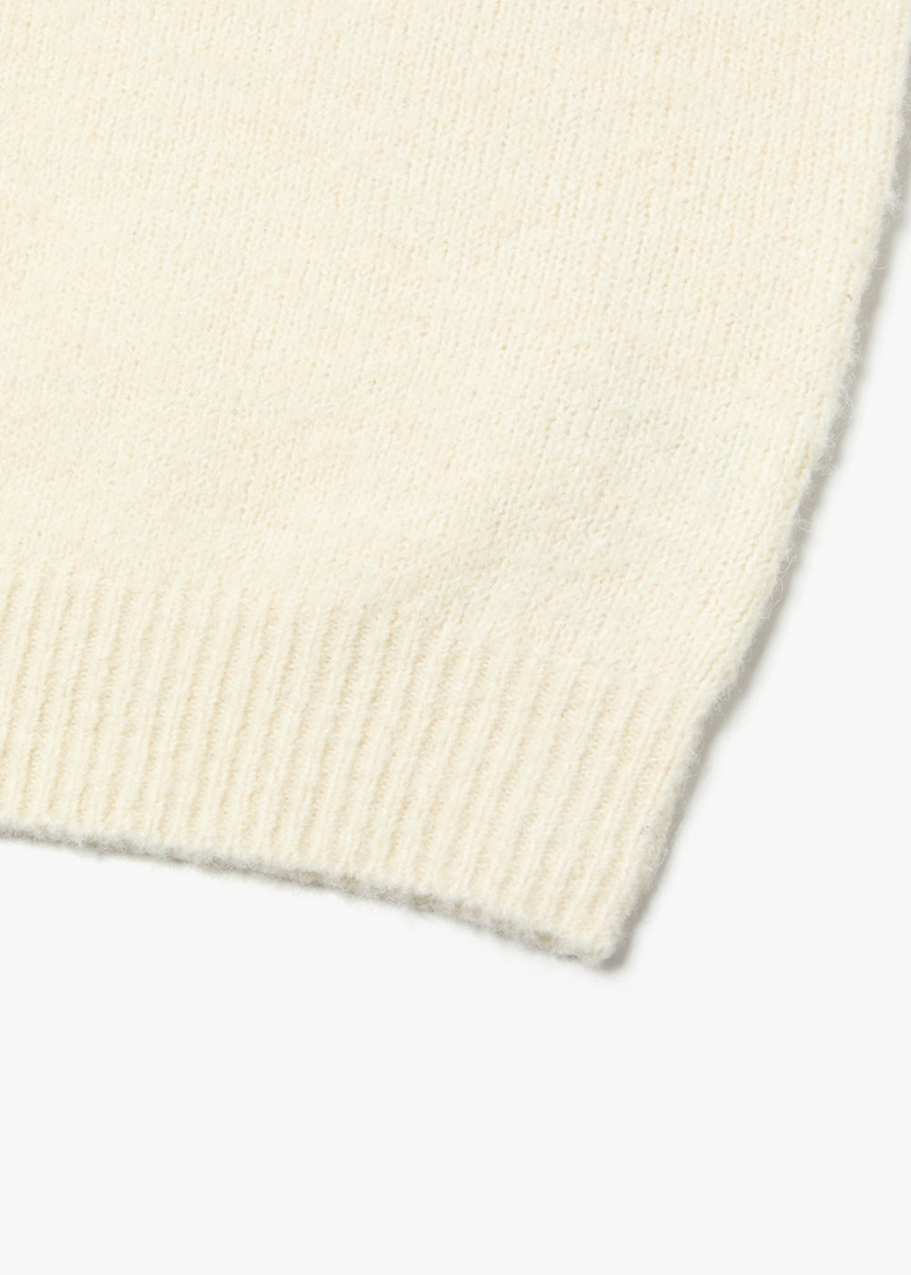 FINE WOOL V NECK SWEATER_IVORY