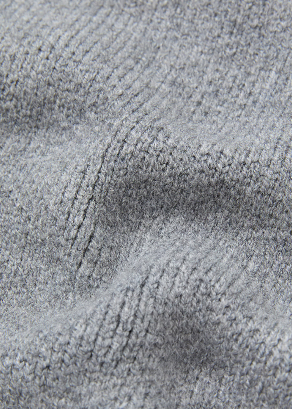 BLEND KNITTED ZIP-UP JACKET_GRAY