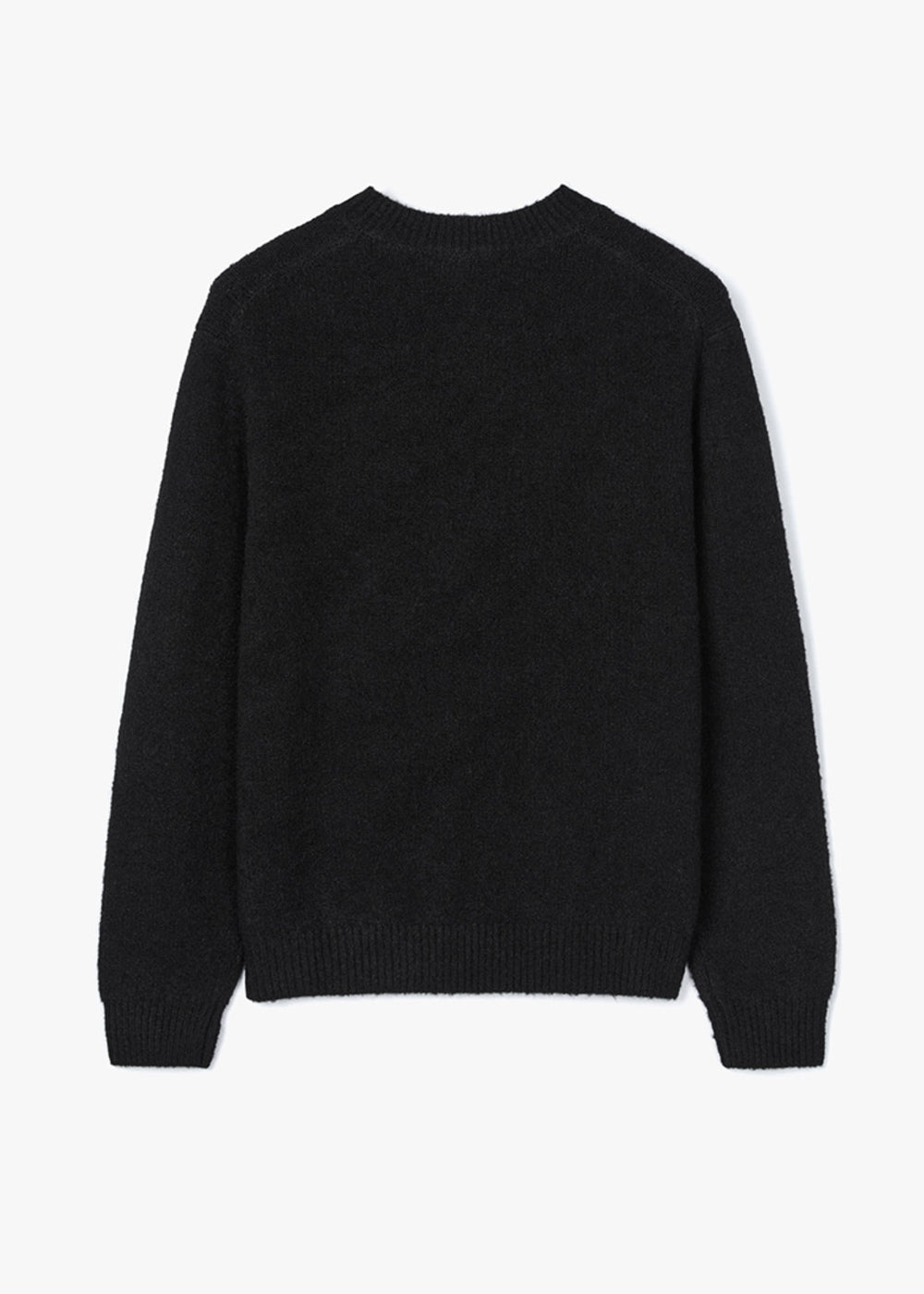 FINE WOOL V NECK SWEATER_BLACK