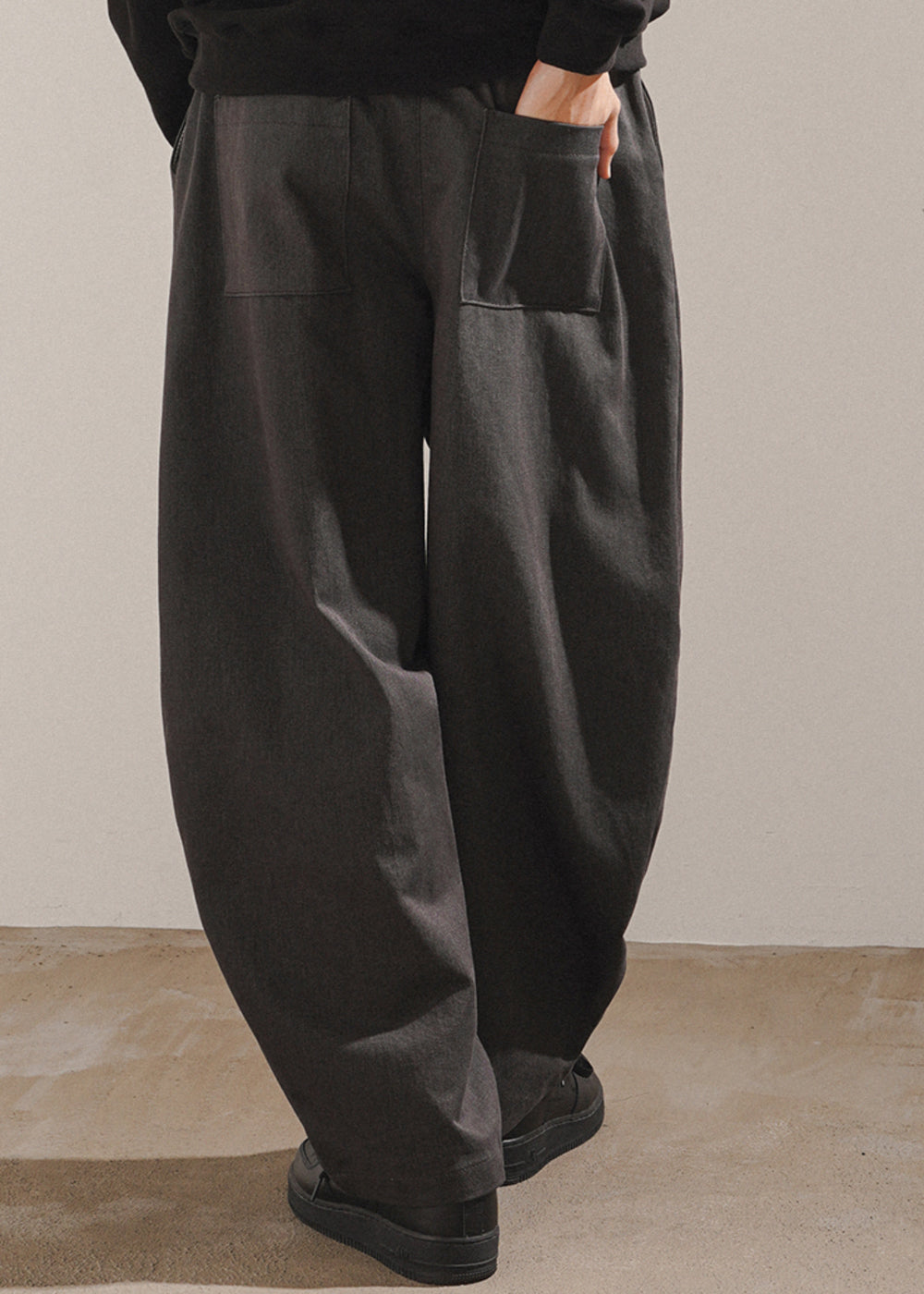 WASHED TWILL COTTON PANTS_KHAKI BEIGE