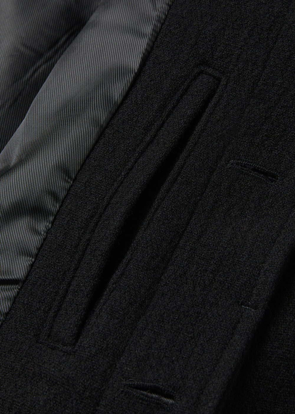 WOOL PLACKET JACKET_BLACK