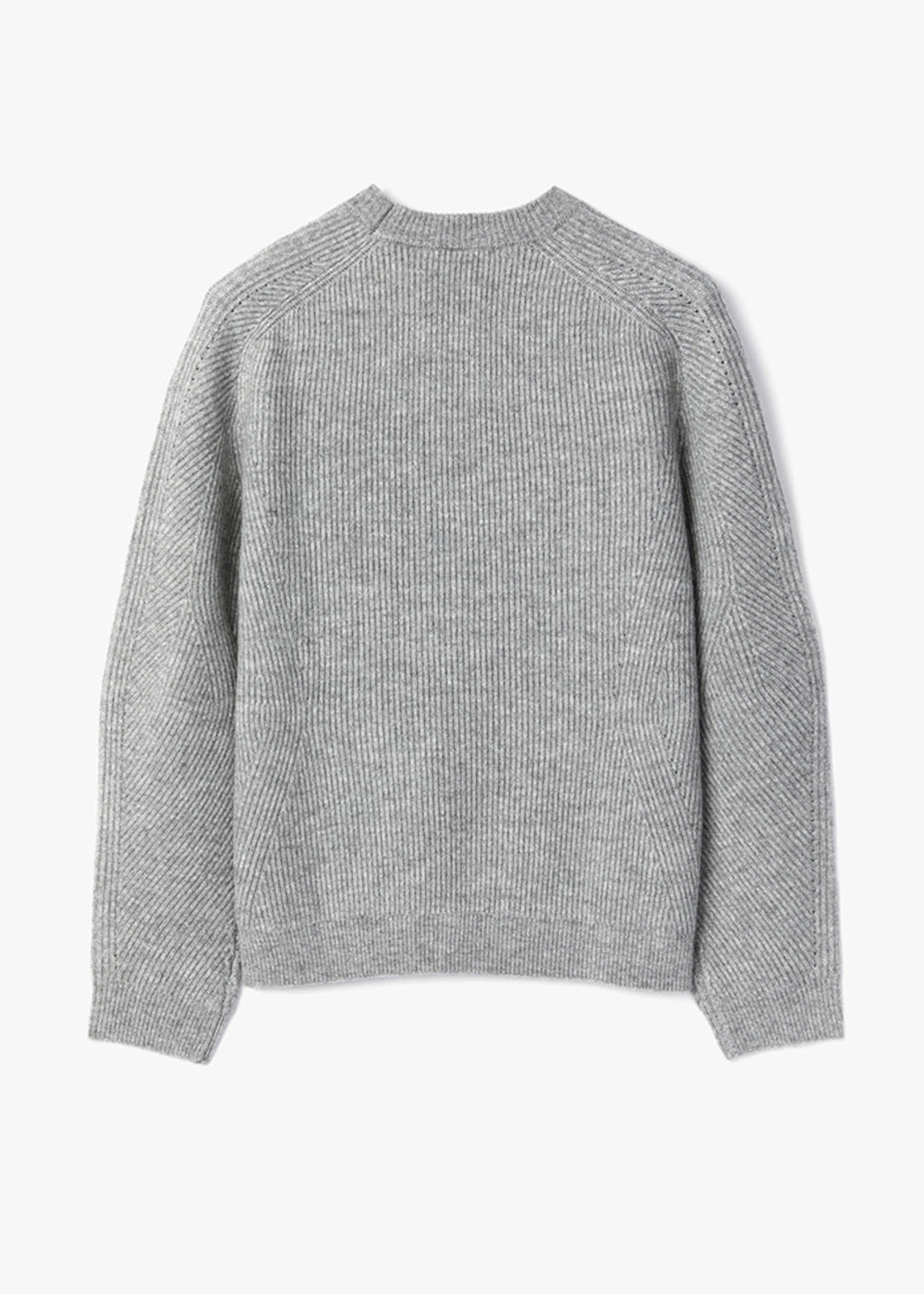 WOOL COMB-PATTERN SWEATER_GRAY