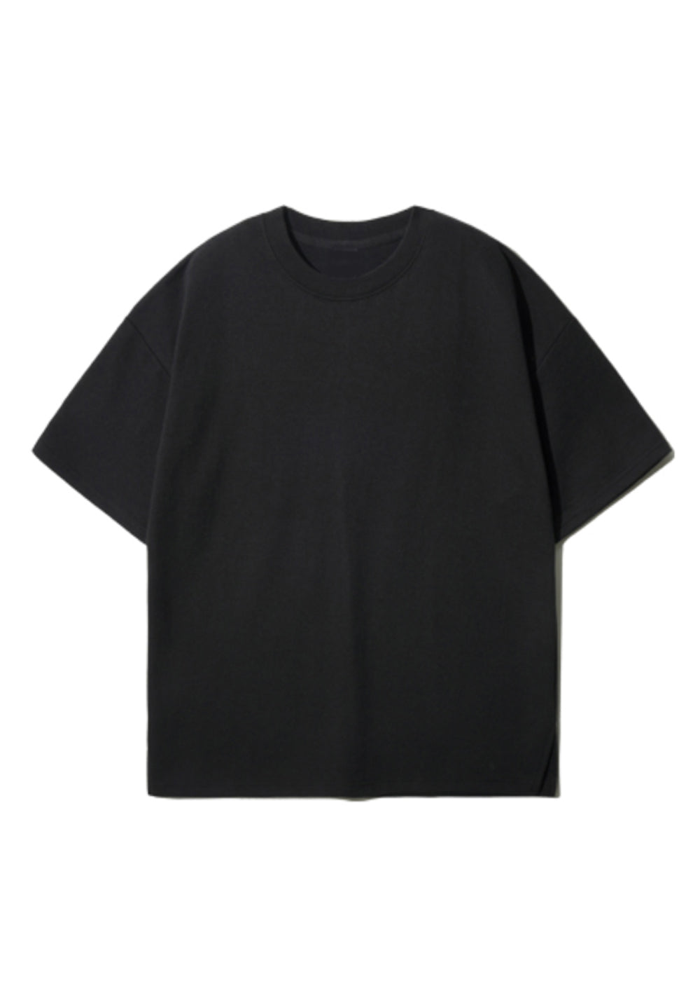 DOUBLE COTTON SHORT SLEEVE T_BLACK