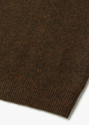 WOOL HALF-NECK SWAETER_BROWN