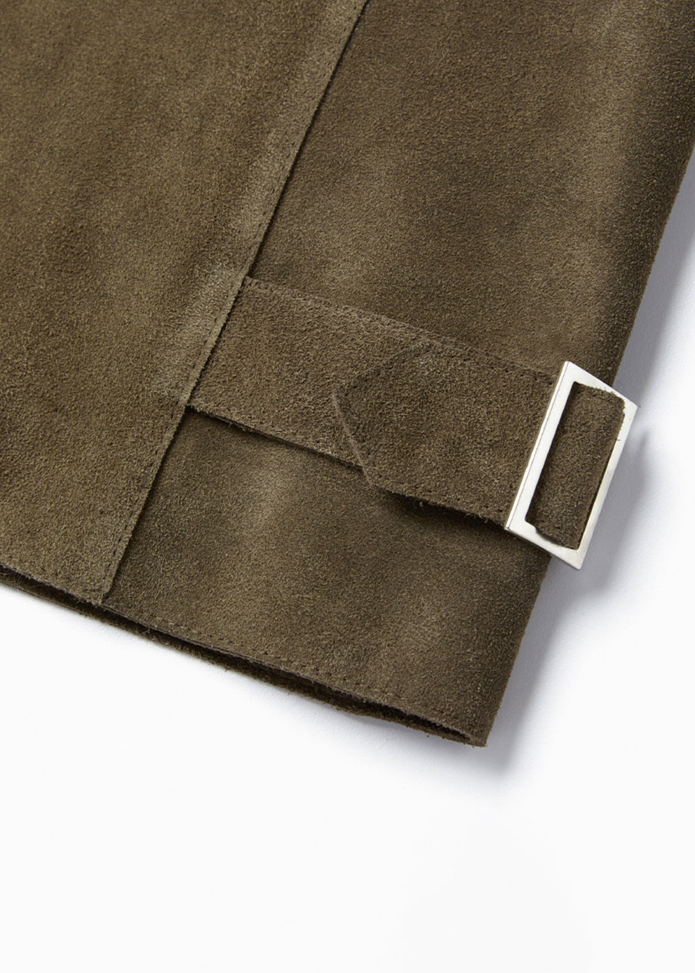 NATURAL SUEDE CROP JACKET_KHAKI