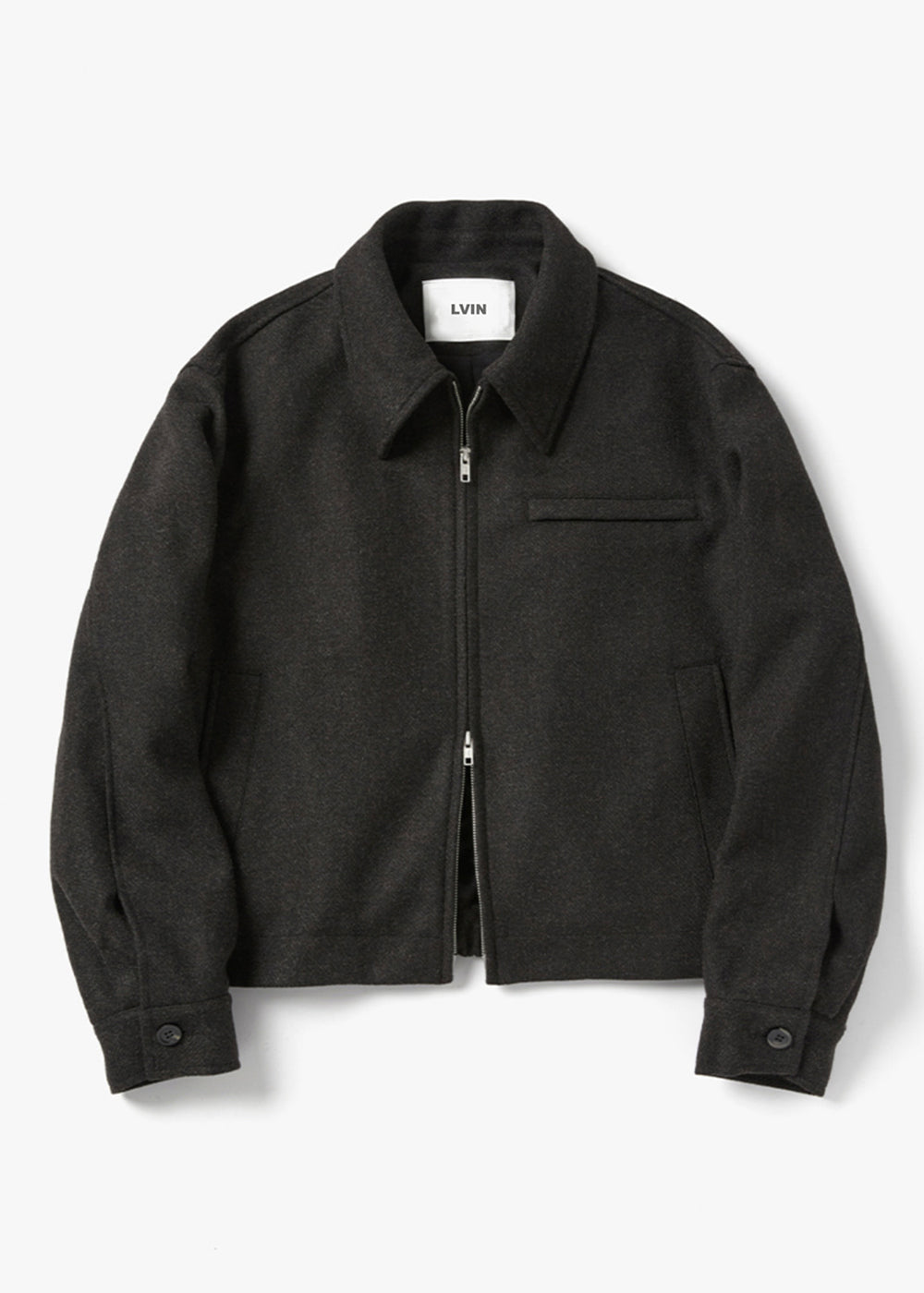 BACK-TAP POINTED WOOL JACKET_BLACK