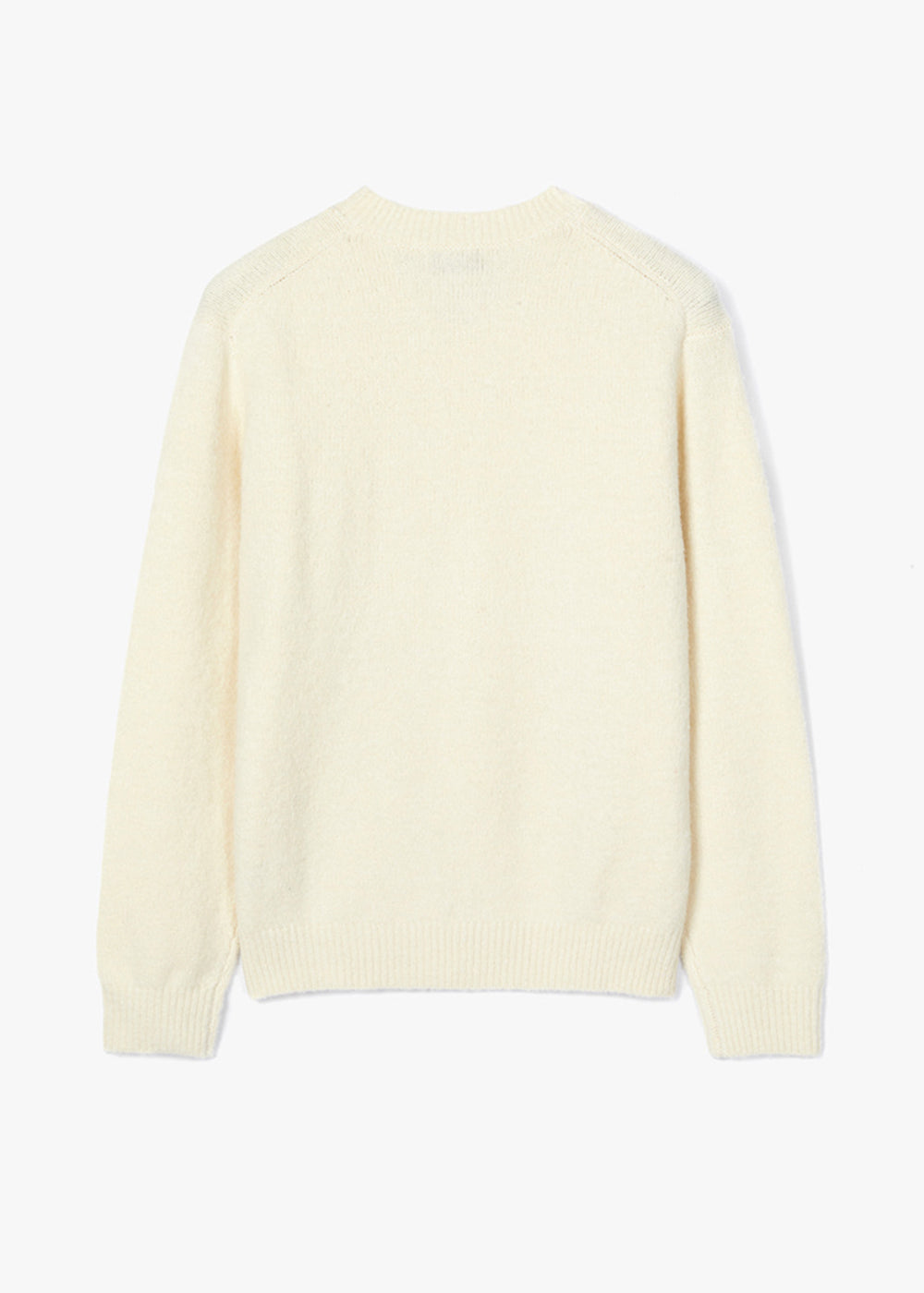 FINE WOOL V NECK SWEATER_IVORY