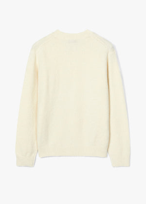 FINE WOOL V NECK SWEATER_IVORY