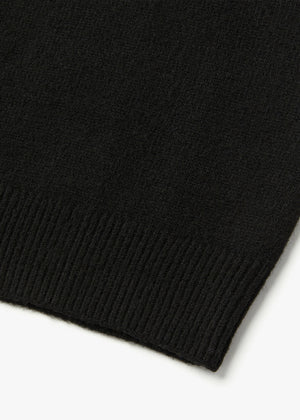 WOOL HALF-NECK SWAETER_BLACK