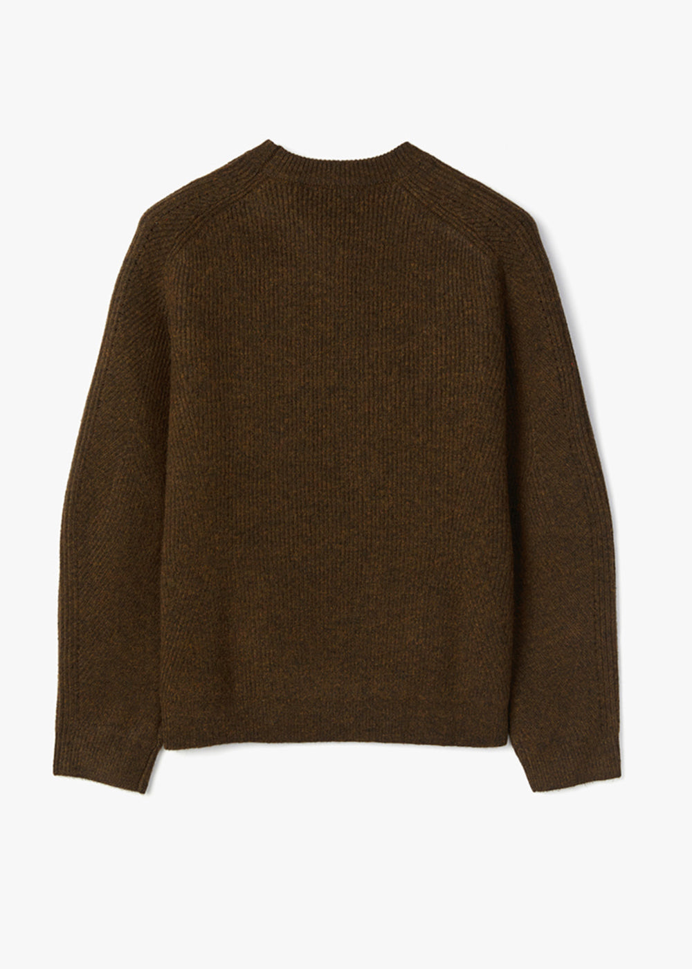 WOOL COMB-PATTERN SWEATER_BROWN