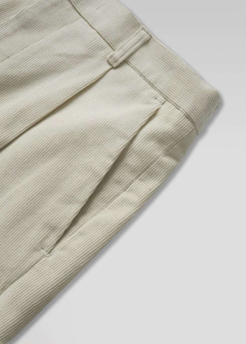 BROOKFIELD CORDUROY ONE TUCK PANTS_CREAM