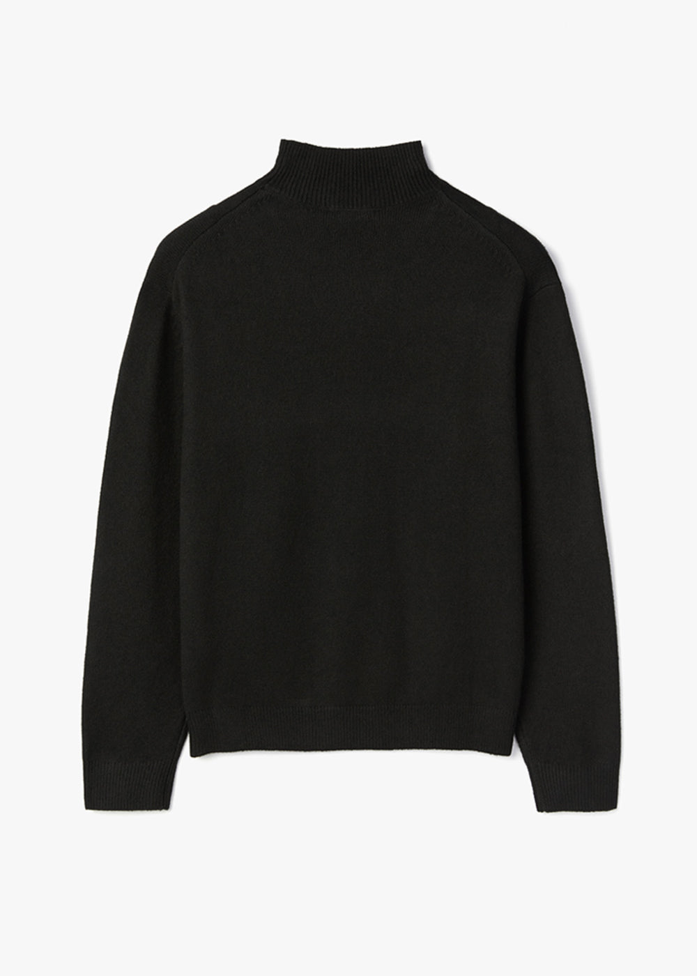 WOOL HALF-NECK SWAETER_BLACK