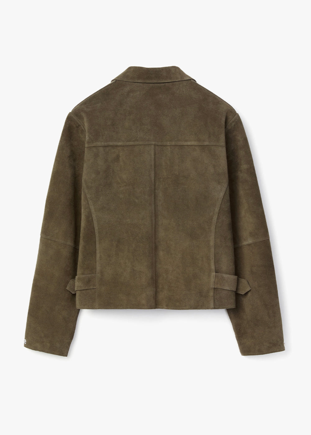 NATURAL SUEDE CROP JACKET_KHAKI