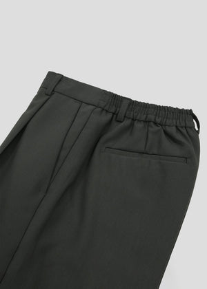 WIDE PIN TUCK SPAN PANTS