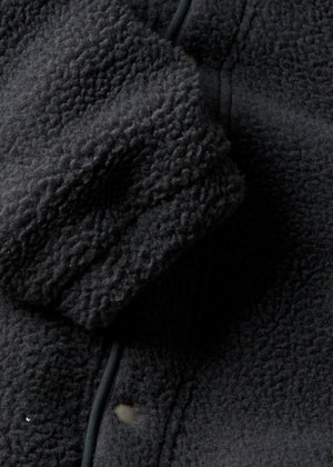 NATURAL SHEARLING BUTTON JACKET_CHARCOAL