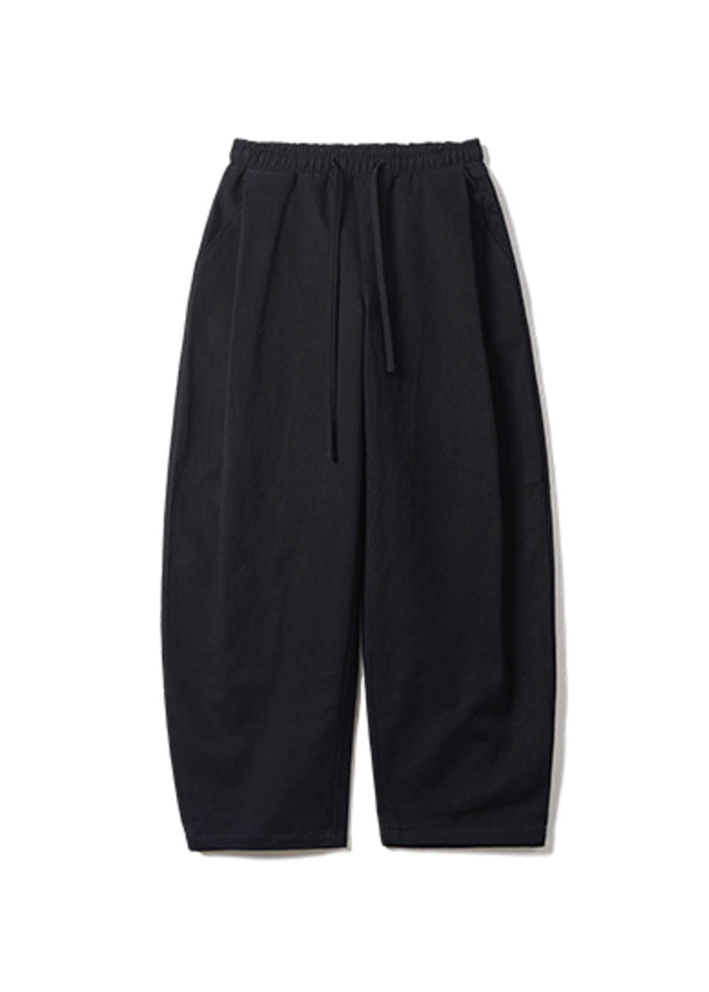 WASHED TWILL COTTON PANTS_BLACK