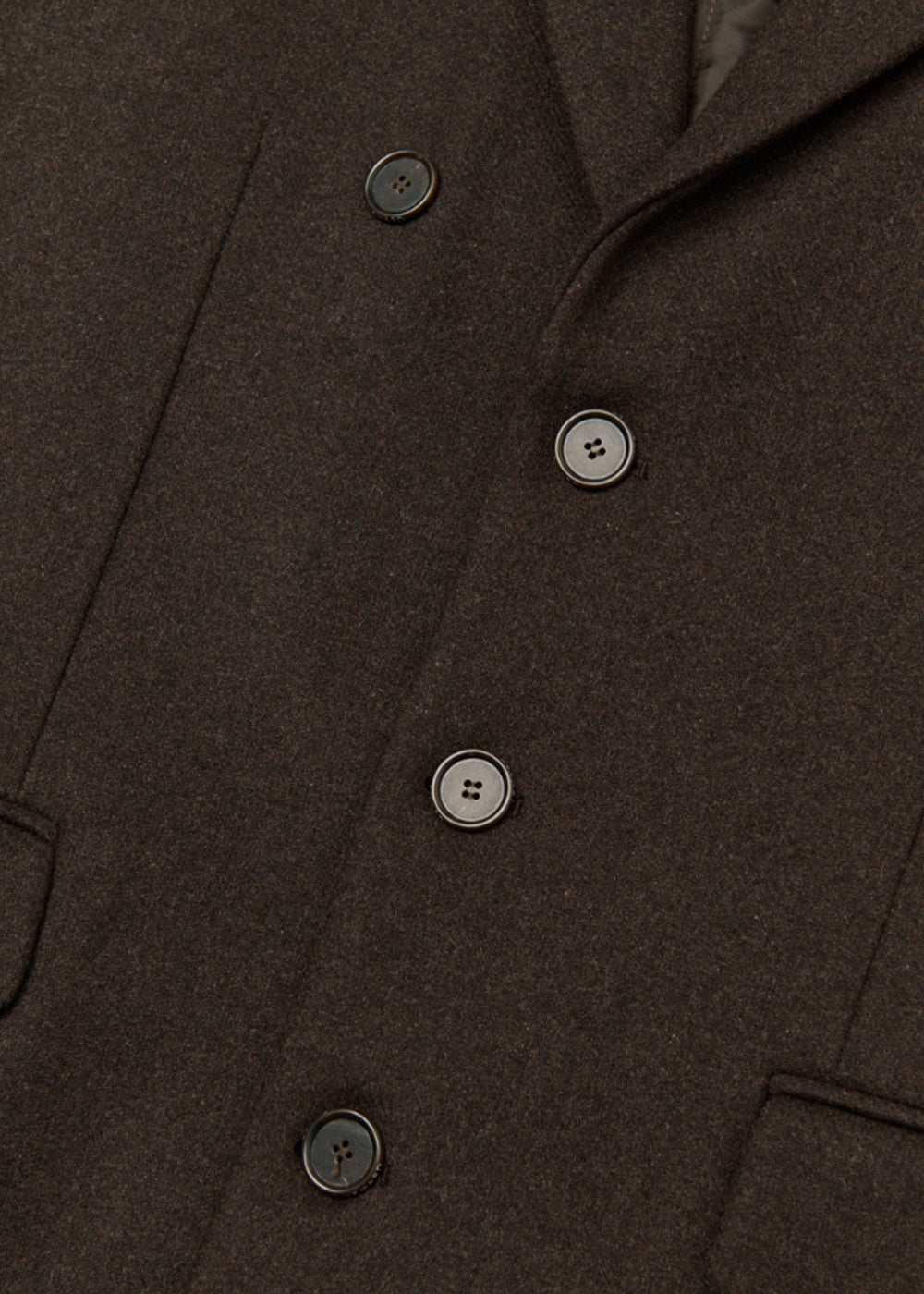WOOL BLENDED SINGLE COAT_BROWN