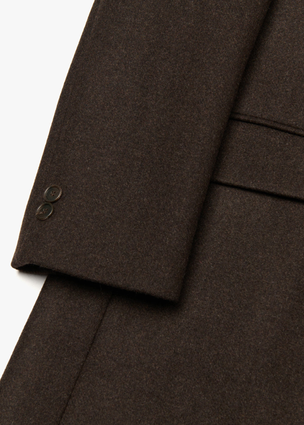 WOOL BLENDED SINGLE COAT_BROWN