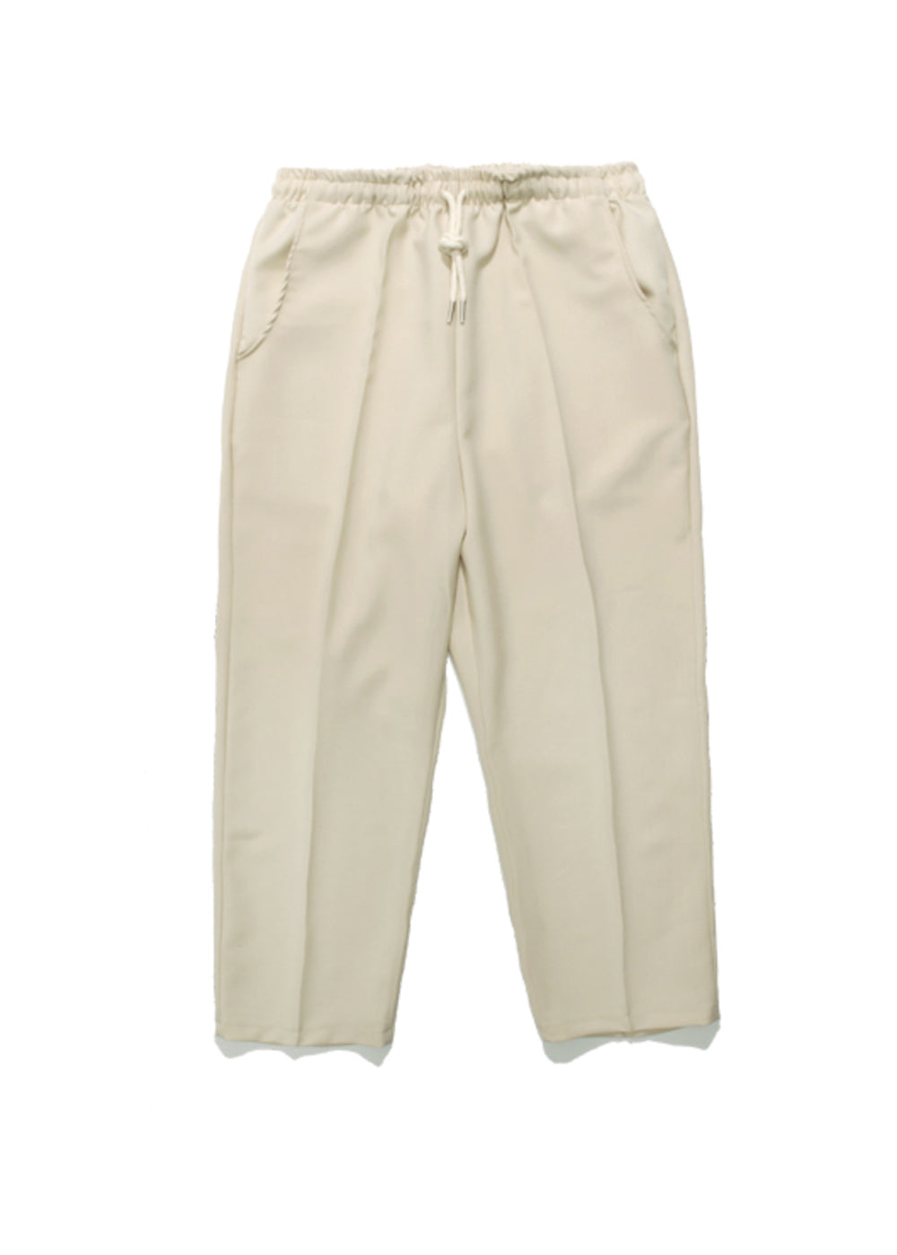 CROPPED SILKY PANTS_CREAM