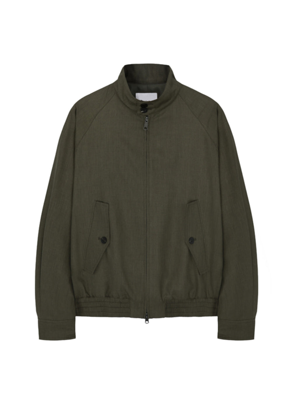 WOOL BLEND HARRINGTON JACKET_OLIVE