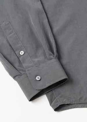 SIGNATURE SILKY OVER SIZE SHIRT_GREY