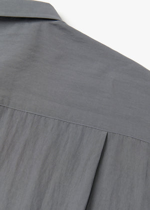 SIGNATURE SILKY OVER SIZE SHIRT_GREY